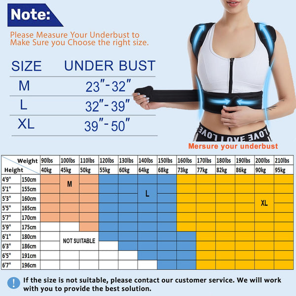 Mercase Posture Corrector for Men & Women, Adjustable Back Brace for Upper Back & Shoulder Support, Pain Relief & Better Posture, Extra Large
