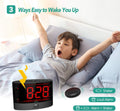 ANJANK Extra Loud Alarm Clock for Heavy Sleepers, Wireless Bed Shaker, Vibrating Dual Alarm, Deaf and Hearing-Impaired, Adjustable