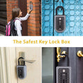 Key Lock Box,Realtor Key Lock Box Safe Lockbox 10-Digit Push Button Combination Safe Vault - Portable Outdoor Stor a Key - Door Handle or Fence Mount.