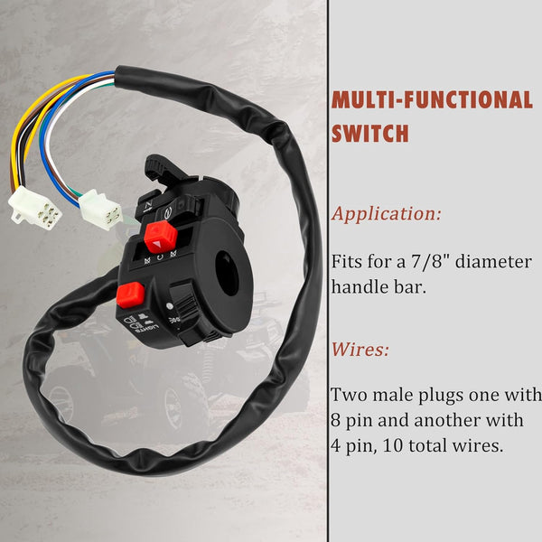 Complete Wiring Harness Kit for ATV Quad 4 Stroke 50Cc 70Cc 90Cc 110Cc 125Cc Pit Quad Dirt Bike Go Kart Quad Wire Harness Complete Electrics