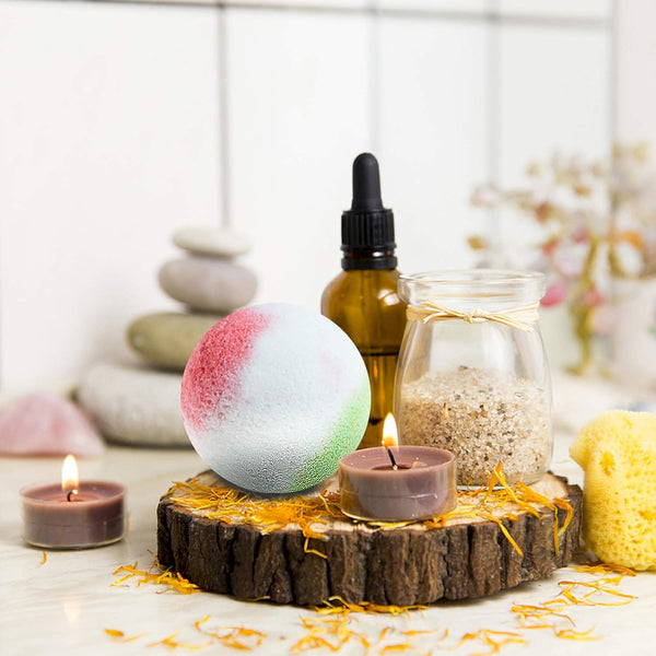 Bath Bombs Gift Set, 10 Organic Bubble Bombs, for ValentineâS Day, Christmas