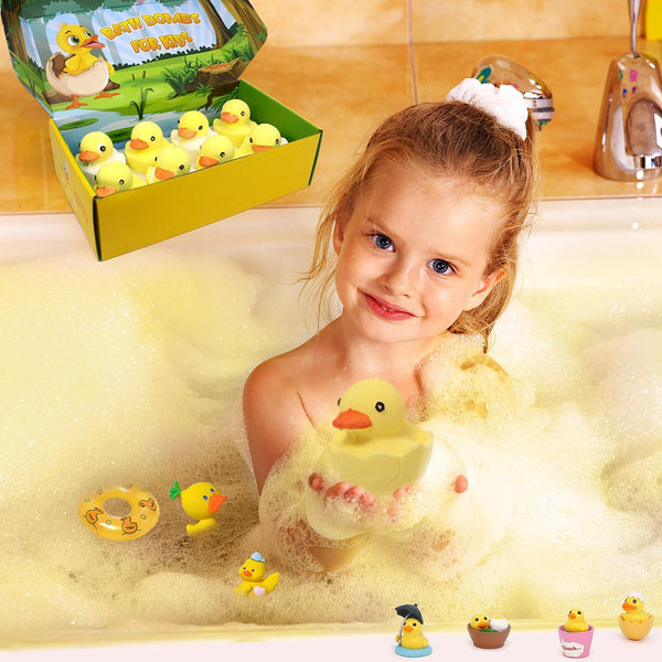 Bath Bombs for Kids with Surprise Inside,8 Pack Kids Bath Bombs Gift Set, Natural and Organic Bubble Bath Fizzy with Bath Toys, Birthday Gifts for