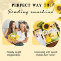 Sunflower Initial Gifts, Get Well Soon Gifts, Self Care Spa Birthday Gifts for Women Monogrammed Gifts, Sunshine Gift Baskets, Personalized Gifts, M