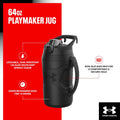 Under Armour Half Gallon Water Bottle Insulated, 64Oz Insulated Water Bottle with Handle, Sports Water Jug, Fence Hook, Leak Resistant, for