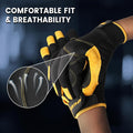 JUMPHIGH Mens Work Gloves, Synthetic Leather Mechanic Gloves Utility Gloves, Touchscreen Working Gloves for Multipurpose, Construction, Warehouse,