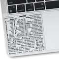 Synerlogic Mac OS Shortcuts Sticker | Keyboard Stickers for Macos | No-Residue Laminated Vinyl Macbook Cheatsheet for Laptop | Macbook Shortcuts