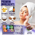 Bath Bombs Gift Set - Ultra Bubble XXL Fizzies (6 X 4.1 Oz) with Natural Dead Sea Salt Cocoa and Shea Essential Oils, the Best Birthday Gift Idea