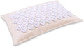 FSA HSA Eligible Kanjo Premium Unscented Acupressure Pillow - 100% Undyed Cotton Linen - Buckwheat Chaff Fill - Relieves Back Pain and Neck Pain