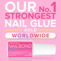 Super Strong Nail Glue for Press on Nails, Nail Tips & Acrylic Nails (8Ml) NYK1 Nailbond Brush on Glue for Press Ons, Tips & Acrylics - Long