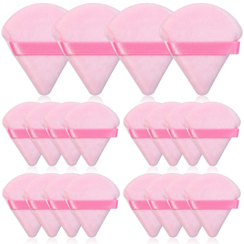 Thrilez 20Pcs Triangle Powder Puff, Loose Powder Puffs Makeup Puff for Face Powder, Setting Powder Puff for Make Up, Face Puff Pads for Press