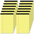 4 Pack Note Pads 5 X 8 Inch Yellow Legal Pads 5" X 8" College Ruled Writing Pads 80Gsm Recycled Yellow Paper Notepad Small Legal Pads Perforated