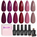 Beetles Brown Gel Nail Polish Set Nude Gel Polish Nail Set 6 Colors Sandstorm Collection Peach Brown Natural Manicure Kit Soak off Uv Led Lamp