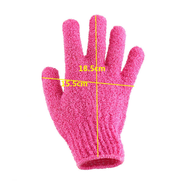 Exfoliating Shower Bath Glovesã4 Pairã Double Side Durable Nylon Shower Gloves Body Scrub Exfoliator & Bathing Accessories for Men,Women & Kids