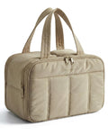 BAGSMART Travel Toiletry Bag, Puffy Large Toiletry Bag for Women, Lightweight Cosmetic Makeup Bag Organizer with Handle for Traveling,