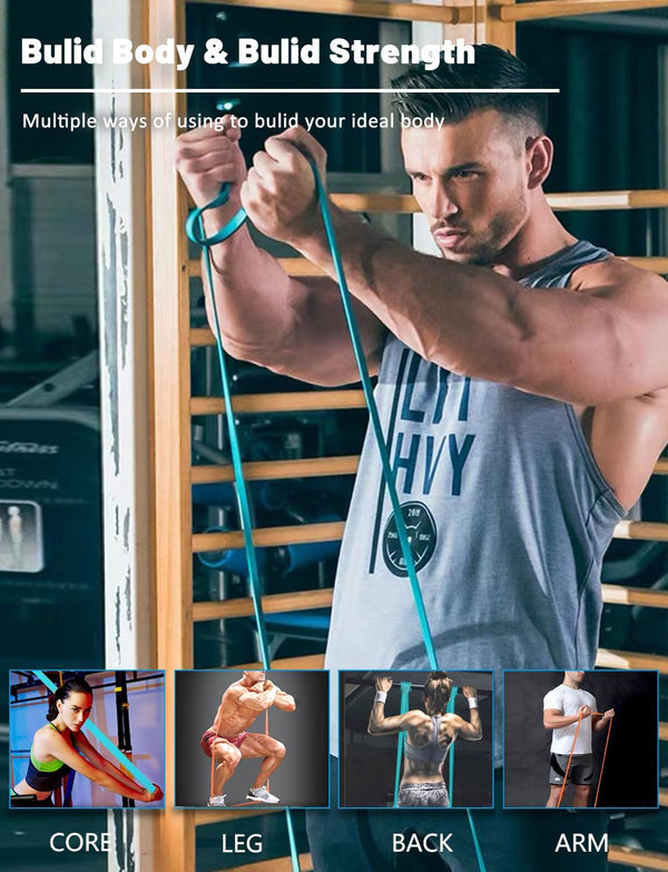Resistance Bands Set, Pull up Bands - Workout Bands, Eexercise Bands, Long Resistance Bands Set for Working Out, Fitness, Training, Physical