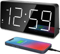 Peakeep Digital Alarm Clock for Bedroom Bedside, Loud Alarm Clock for Heavy Sleepers, Large Big LED Numbers for Seniors, Battery Backup Plug in