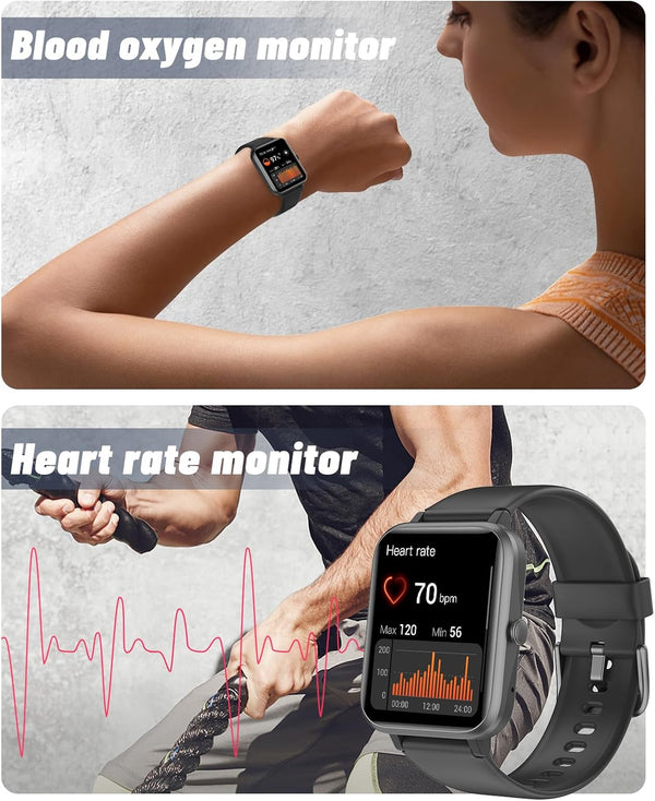 GRV Smart Watch for Ios and Android Phones (Answer/Make Calls), Watches for Men Women IP68 Waterproof Smartwatch Fitness Tracker Watch with Heart