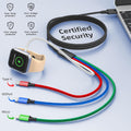 Travel 4 in 1 Iwatch & Iphone Charger,Multi Charging Cable for Apple Watch Charger USB C Micro Nylon Compatible with Iwatch
