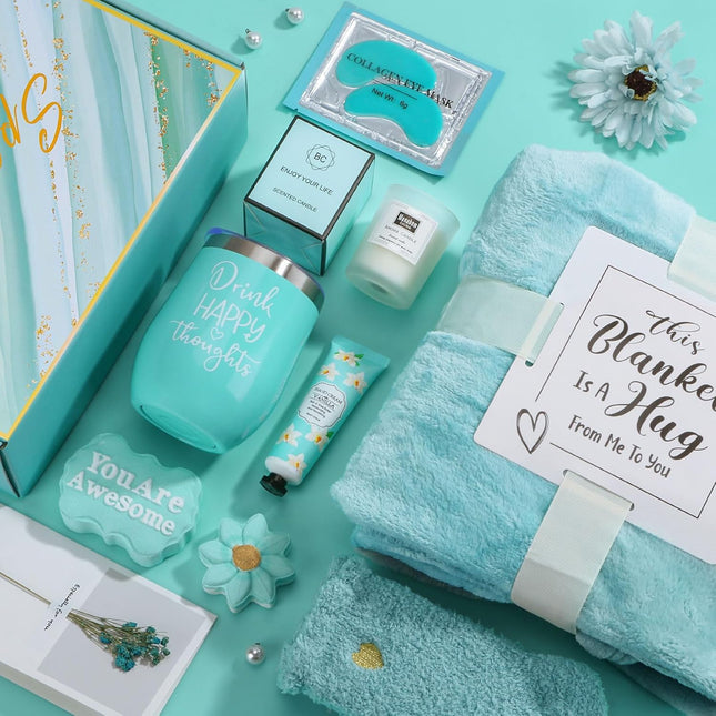 Birthday Gifts for Women Self Care Gift Set, Get Well Soon Gift Baskets for Women Care Package, Unique Relaxing Spa Vale