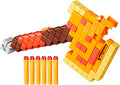 Nerf Minecraft Firebrand, Dart Blasting Axe, 6 Nerf Elite Foam Darts, Design Inspired by Minecraft Axe in the Game, Pull down Priming, Minecraft Toys