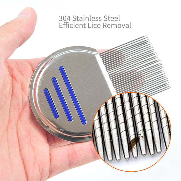 9 Pcs Lice Combs, Flea Combs, Hair Comb Double Sided Fine Tooth Combs, Removal Dandruff Comb with Metal Teeth, Stainless Steel Louse and Nit Comb