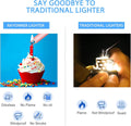 RAYONNER Lighter Electric Candle Lighters Rechargeable USB Lighter Arc Lighters for Candle Camping (1Pack, Rose Gold)