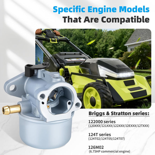 799868 Carburetor Compatible with Briggs & Stratton 498170 799872 694202 497586 498254 790821-14111 Carburetor +795259 Air Filter Cleaner Primer