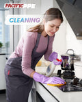PACIFIC PPE 2 Pairs Dishwashing Cleaning Gloves with Latex Free, Cotton Lining, Kitchen Gloves (Purple+Blue, Medium)
