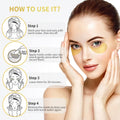 Under Eye Patches - 60 Pcs - 24K Gold Eye Mask- Puffy Eyes & Dark Circles Treatments,Reduce under Eye Bags and Smooth Wrinkles,Eye Skin Care Pads