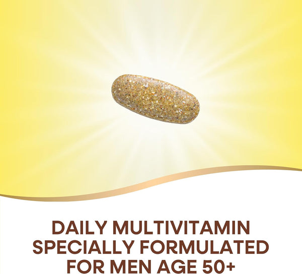 Nature's Way Alive! Men’s 50+ Daily Ultra Multivitamin, High Potency Formula, Supports Healthy Brain, Eyes & Heart*, with Methylated B12,