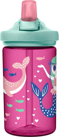 CamelBak Eddy+ Kids Bite Valve Straw Tritan Renew Water Bottle | Kids, with Tritan Renew Mermaids & Narwhals