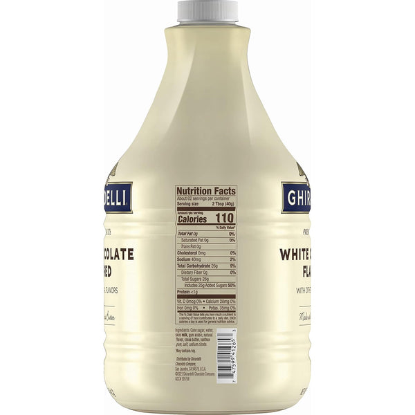Ghirardelli Premium Sauce White Chocolate Flavored with Other Natural Flavors, 87.3 Ounce Bottle