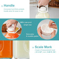 64 Oz Heavy Duty Glass Milk Bottle with Reusable Airtight Strong SCREW LID - 1/2 Gallon Water Bottles with Scale Lines - 2 Qt Glass Milk Jug