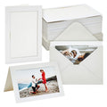 BEST PAPER GREETINGS 48 Pack Photo Frame Cards 4X6 with Envelopes - Picture Insert Note Cards for Wedding, Graduation, Anniversary (Textured Ivory