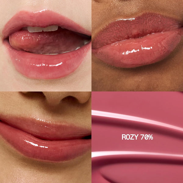 fwee 3D Voluming Gloss 70% (Rich) | Rozy 70% | High Shine, Non-Sticky Lip Gloss for Makeup | Long-Lasting, Moisturizing Gel Formula | 30%, 70%