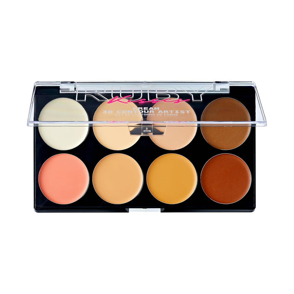 Ruby Kisses 3D Face Creator Cream Foundation & Concealer, 12 Hours Long Lasting, Medium to Full Coverage, Non-Greasy, Ideal for Makeup & Contour