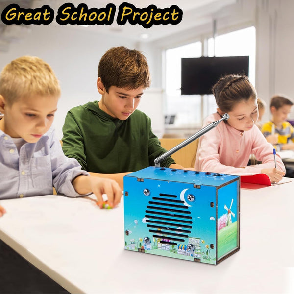 Science Kits for Kids Age 8-12 12-14, STEM Kits for Kids Age 8-10, STEM Toys Build Your Own FM Radio Kit, DIY Electronic Craft Projects Gifts for