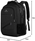 MATEIN 15.6 Inch Backpack for Men Women, Professional Business Laptop Backpack with Multiple Organization Pockets, Water Resistant Casual Daypack