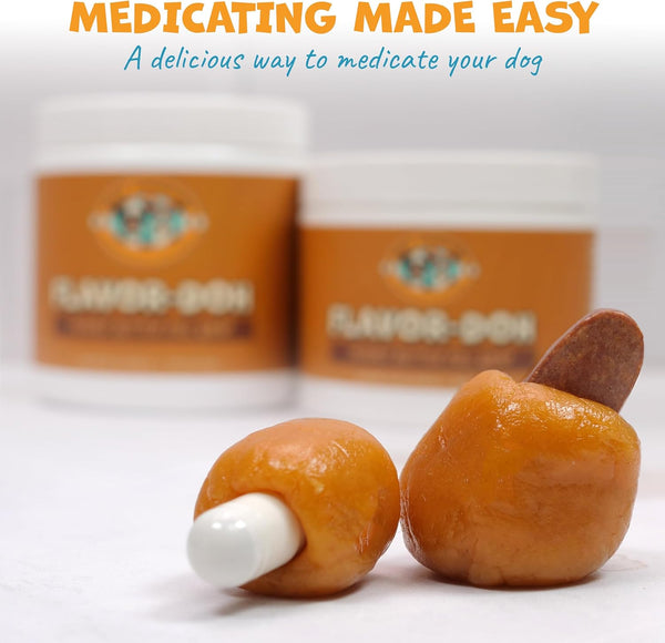 Flavor-Doh - Flavored Pill Wrap for Dogs to Hide Capsules and Create Pill Treats for Dogs - Easy-To-Use Treat Paste for Pet Medication - Peanut