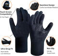 Ultra-Thin Liner Gloves, Touchscreen Weather Warm Knit Winter Glove for Hiking, Running, Driving, Magic Gloves
