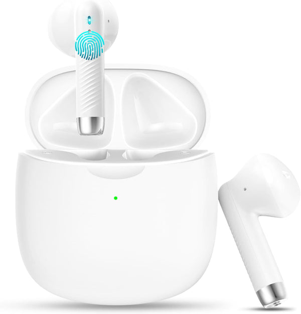 Wireless Earbuds, Bluetooth 5.4 Headphones in Ear with Noise Cancelling Mic, Bluetooth Earbuds Stereo Bass, IP7 Waterproof Sports Earphones, 32H