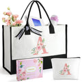 TRSODD Godmother Mothers Day Gifts from Godchild Birthday Gifts for Women Tote Bag and Makeup Bag Set Best Godmother Ever