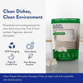 The Clean People Dishwasher Pods - Cuts Grease & Rinses Sparkling Clean - Residue-Free - Phosphate Free Dishwashing Pods - Lemon, 60 Pack