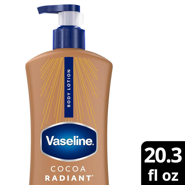 Vaseline Intensive Care Body Lotion Cocoa Radiant for Dry Skin Lotion Made with Ultra-Hydrating Lipids and Pure Cocoa Butter for a Long-Lasting,