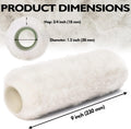 6Pcs Paint Roller Covers 9 Inch X 3/4" Nap, High Capacity Lambswool Roller Covers for Paint Rollers, Naps for Paint Roller Brush, House Painting