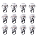 Konsait Flashing Led Light up Rings Bachelorette Party Favors Toys Grow in the Dark Party Suppiles Diamond Bling Rings for Birthday Weddings