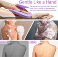 Soft Silicone Body Scrubber, Gentle like a Hand Exfoliating Your Skin and Build up Lather Easily, Back Large Suction Cup Easy to Store,
