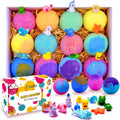 Bath Bombs for Kids with Toys inside Surprise - 12Pack Bubble Bath Fizzies Vegan Essential Oil Spa Bathbombs Fizz Bath Balls Kit for Girls Boys
