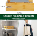 Foldable Bamboo Bathtub Caddy Tray Expandable for Luxury Bath, Bath Accessories & Table with Wine Glass Holder, Book Stand Bathroom Organizer with
