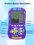Sports Car Appearance Block Game Console Big Screen Built-In 23 Brick Games 824 Modes Adjustable Speed/Difficulty 70S/80S/90S Handheld Game Decice